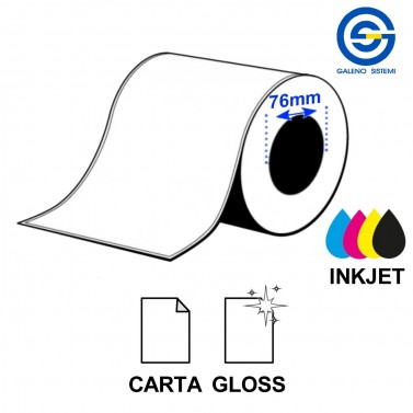 Rotolo continuo 102mm x 58m carta lucida - anima 3"