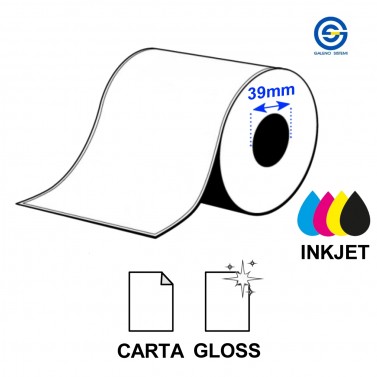 Rotolo continuo 76mm x 30m carta lucida - anima 1,5"