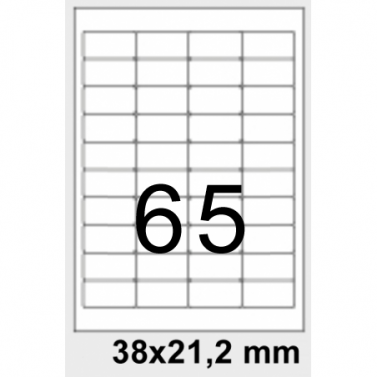 Etichette adesive 38x21,2 carta opaca Inkjet Laser (100 fogli A4)