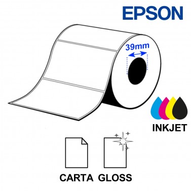 Rotolo etichette 102x51 carta lucida (610 etic.) - anima 1,5" - Epson