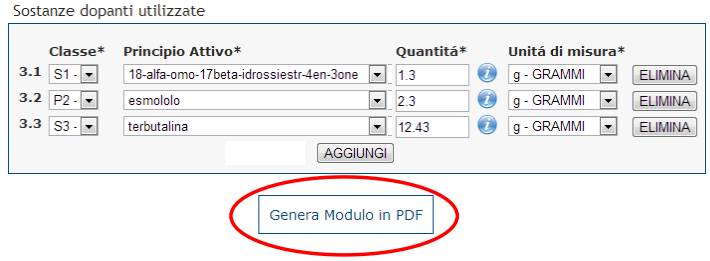 Procedura doping passo 17.1