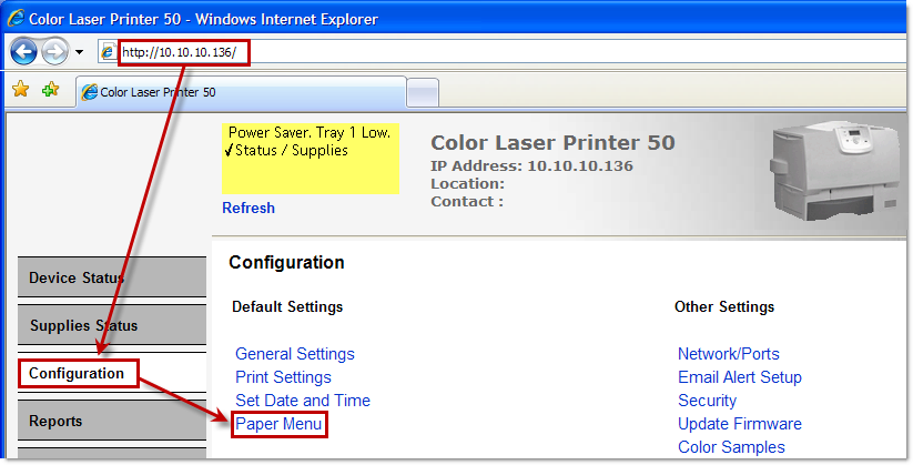 Configurazione PTPrint CX1200